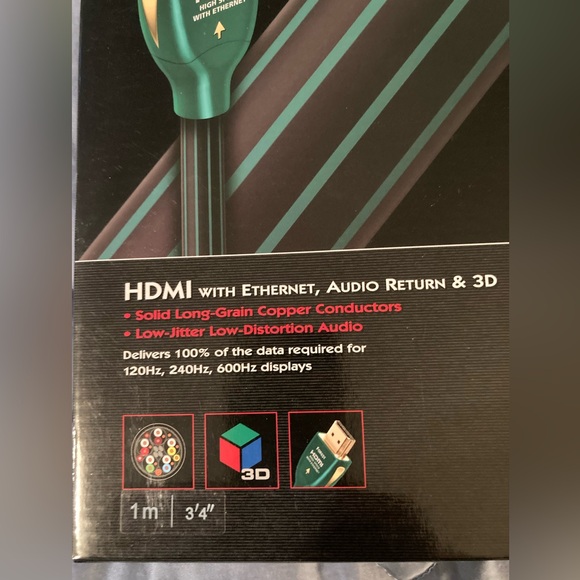 NWT Audioquest Forest HDMI with ethernet, audio return and 3D new in box… - Picture 2 of 10